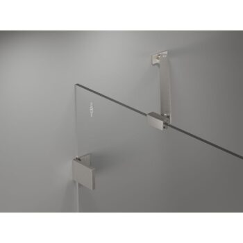 MEXEN/S - Lunar-B sprchovací kút dvere krídlové ľavá 80 x 70, transparent, nikel kartáčovaný 832-080-070-97-00-L