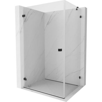 MEXEN/S - Lunar-B sprchovací kút dvere krídlové ľavá 90 x 70, transparent, čierna 832-090-070-70-00-L