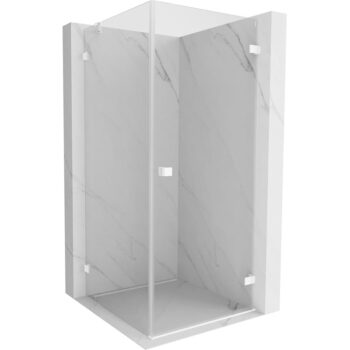 MEXEN/S - Lunar-B sprchovací kút dvere krídlové pravá 70 x 70, transparent, biela 832-070-070-20-00-P