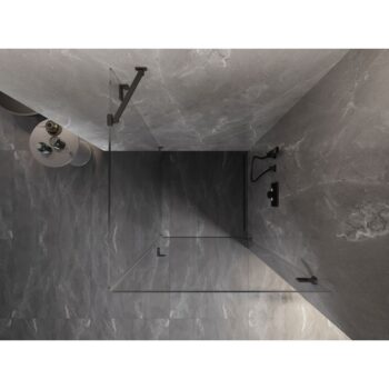 MEXEN/S - Lunar-B sprchovací kút dvere krídlové pravá 70 x 70, transparent, grafit metal 832-070-070-95-00-P