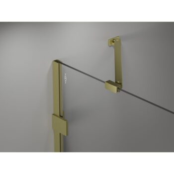 MEXEN/S - Lunar-B sprchovací kút dvere krídlové pravá 70 x 70, transparent, zlato kartáčovaná 832-070-070-55-00-P