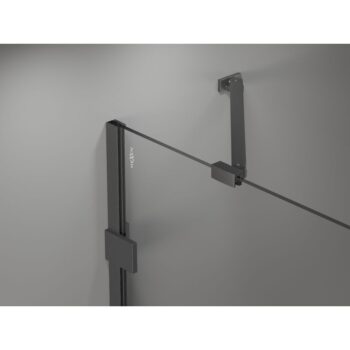 MEXEN/S - Lunar-B sprchovací kút dvere krídlové pravá 80 x 70, transparent, grafit kartáčovaná 832-080-070-66-00-P