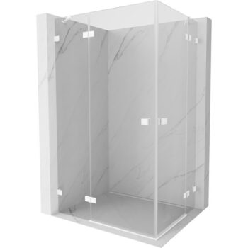 MEXEN/S - Lunar Duo sprchovací kút dvere krídlové 105 x 95, transparent, biela 834-105L-095P-20-00