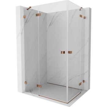 MEXEN/S - Lunar Duo sprchovací kút dvere krídlové 105 x 95, transparent, ružové zlato 834-105L-095P-60-00