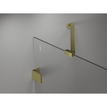 MEXEN/S - Lunar Duo sprchovací kút dvere krídlové 105 x 95, transparent, zlato kartáčovaná 834-105L-095P-55-00