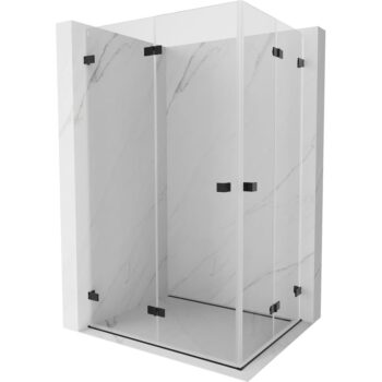 MEXEN/S - Lunar-F Duo sprchovací kút skladacie dvere 100 x 90, transparent, čierna 836-100L-090P-70-00