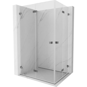 MEXEN/S - Lunar-F Duo sprchovací kút skladacie dvere 75 x 70, transparent, grafit metal 836-075L-070P-95-00