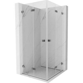 MEXEN/S - Lunar-F Duo sprchovací kút skladacie dvere 80 x 80, transparent, grafit metal 836-080L-080P-95-00