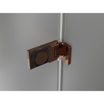 MEXEN/S - Lunar-F Duo sprchovací kút skladacie dvere 90 x 85, transparent, ružové zlato 836-090L-085P-60-00