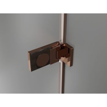 MEXEN/S - Lunar-F Duo sprchovací kút skladacie dvere 90 x 85, transparent, ružové zlato 836-090L-085P-60-00