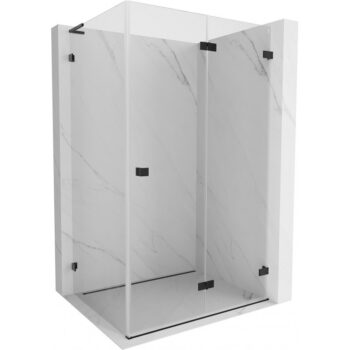 MEXEN/S - Lunar-F L sprchovací kút skladacie dvere pravá 100 x 70, transparent, čierna 836L-100-070-70-00-P