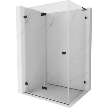 MEXEN/S - Lunar-F L sprchový kút skladacie dvere ľavá 100 x 70, transparent, čierna 836L-100-070-70-00-L