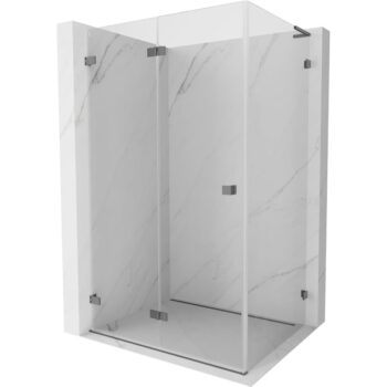 MEXEN/S - Lunar-F L sprchový kút skladacie dvere ľavá 100 x 70, transparent, grafit metal 836L-100-070-95-00-L