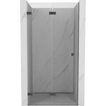 MEXEN/S - Lunar-F skladacie sprchové dvere ľavé 70, transparent, grafit metal 836-070-000-95-00-L