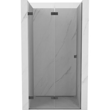 MEXEN/S - Lunar-F skladacie sprchové dvere ľavé 95, transparent, grafit metal 836-095-000-95-00-L
