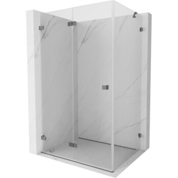 MEXEN/S - Lunar-F sprchovací kút skladacie dvere ľavá 80 x 70, transparent, grafit metal 836-080-070-95-00-L