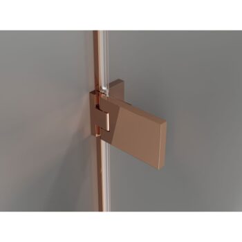 MEXEN/S - Lunar-F sprchovací kút skladacie dvere pravá 90 x 70, transparent, różowe złot 836-090-070-60-00-P