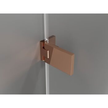 MEXEN/S - Lunar-F sprchovací kút skladacie dvere pravá 95 x 70, transparent, różowe złot 836-095-070-60-00-P
