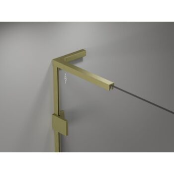 MEXEN/S - Lunar L Duo sprchovací kút dvere krídlové 100 x 80, transparent, zlato kartáčovaná 834L-100L-080P-55-00