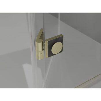 MEXEN/S - Lunar L Duo sprchovací kút dvere krídlové 80 x 80, transparent, zlato kartáčovaná 834L-080L-080P-55-00