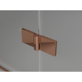 MEXEN/S - Lunar L Duo sprchovací kút dvere krídlové 85 x 85, transparent, ružové zlato 834L-085L-085P-60-00
