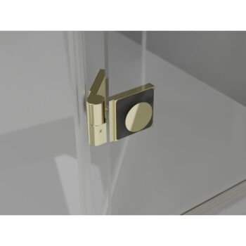 MEXEN/S - Lunar L Duo sprchový kút dvere krídlové 90 x 80, transparent, zlato 834L-090L-080P-50-00