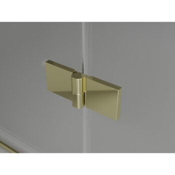MEXEN/S - Lunar L Duo sprchový kút dvere krídlové 90 x 90, transparent, zlato 834L-090L-090P-50-00