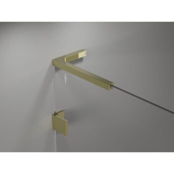 MEXEN/S - Lunar L Sprchová zástena WALK-IN ľavá 110 x 200, transparent 8 mm, zlato 830L-110-000-50-00-L