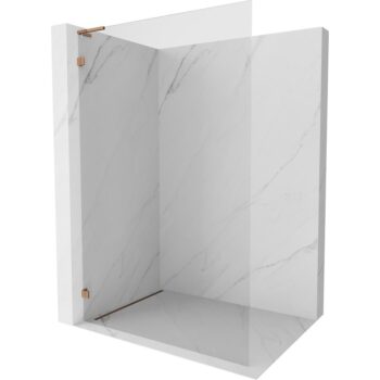 MEXEN/S - Lunar L Sprchová zástena WALK-IN ľavá 120 x 200, transparent 8 mm, ružové zlato 830L-120-000-60-00-L