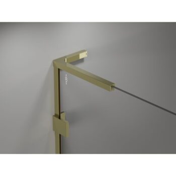 MEXEN/S - Lunar L Sprchová zástena WALK-IN ľavá 120 x 200, transparent 8 mm, zlato 830L-120-000-50-00-L