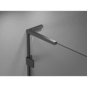 MEXEN/S - Lunar L Sprchová zástena WALK-IN pravá 110 x 200, transparent 8 mm, grafit kartáčovaná 830L-110-000-66-00-P