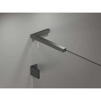 MEXEN/S - Lunar L Sprchová zástena WALK-IN pravá 110 x 200, transparent 8 mm, grafit kartáčovaná 830L-110-000-66-00-P