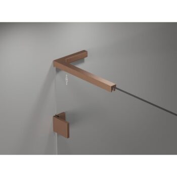 MEXEN/S - Lunar L Sprchová zástena WALK-IN pravá 110 x 200, transparent 8 mm, meď kartáčovaná 830L-110-000-65-00-P