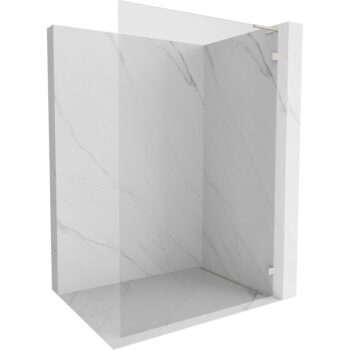 MEXEN/S - Lunar L Sprchová zástena WALK-IN pravá 110 x 200, transparent 8 mm, nikel kartáčovaný 830L-110-000-97-00-P