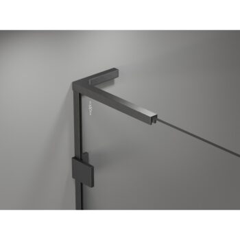 MEXEN/S - Lunar L Sprchová zástena WALK-IN pravá 120 x 200, transparent 8 mm, grafit kartáčovaná 830L-120-000-66-00-P