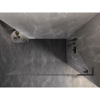 MEXEN/S - Lunar L Sprchová zástena WALK-IN pravá 120 x 200, transparent 8 mm, grafit kartáčovaná 830L-120-000-66-00-P