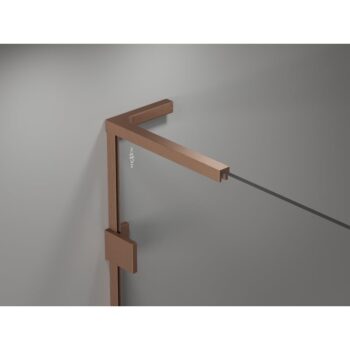 MEXEN/S - Lunar L Sprchová zástena WALK-IN pravá 120 x 200, transparent 8 mm, meď kartáčovaná 830L-120-000-65-00-P