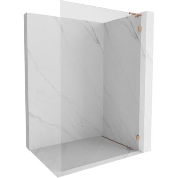 MEXEN/S - Lunar L Sprchová zástena WALK-IN pravá 60 x 200, transparent 8 mm, meď kartáčovaná 830L-060-000-65-00-P