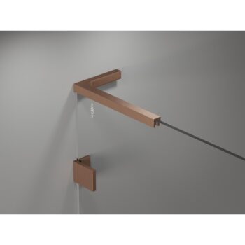 MEXEN/S - Lunar L Sprchová zástena WALK-IN pravá 60 x 200, transparent 8 mm, meď kartáčovaná 830L-060-000-65-00-P