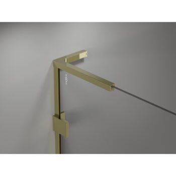 MEXEN/S - Lunar L Sprchová zástena WALK-IN pravá 60 x 200, transparent 8 mm, zlato 830L-060-000-50-00-P