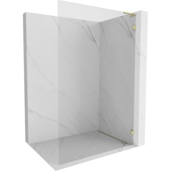 MEXEN/S - Lunar L Sprchová zástena WALK-IN pravá 70 x 200, transparent 8 mm, zlato 830L-070-000-50-00-P