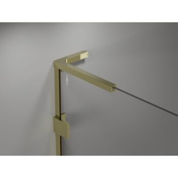 MEXEN/S - Lunar L Sprchová zástena WALK-IN pravá 70 x 200, transparent 8 mm, zlato 830L-070-000-50-00-P