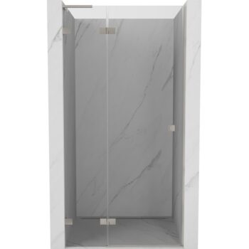 MEXEN/S - Lunar L sprchové dvere krídlové ľavé 90, transparent, nikel kartáčovaný 834L-090-000-97-00-L