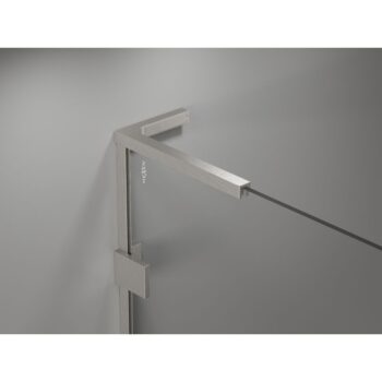 MEXEN/S - Lunar L sprchové dvere krídlové ľavé 90, transparent, nikel kartáčovaný 834L-090-000-97-00-L