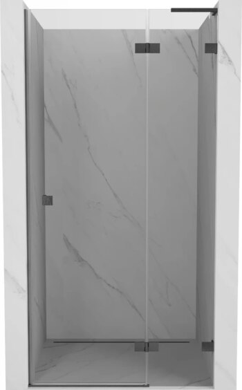 MEXEN/S - Lunar L sprchové dvere krídlové pravé 105, transparent, grafit kartáčovaná 834L-105-000-66-00-P