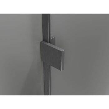 MEXEN/S - Lunar L sprchové dvere krídlové pravé 115, transparent, grafit kartáčovaná 834L-115-000-66-00-P