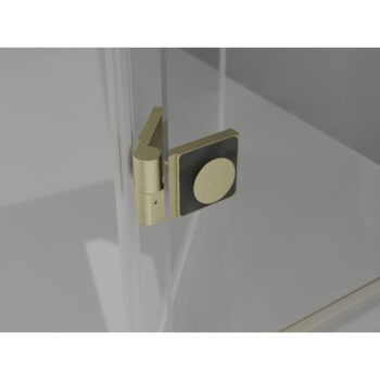 MEXEN/S - Lunar L sprchové dvere krídlové pravé 135, transparent, zlatá kartáčovaná 834L-135-000-55-00-P