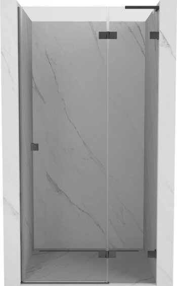 MEXEN/S - Lunar L sprchové dvere krídlové pravé 85, transparent, grafit kartáčovaná 834L-085-000-66-00-P