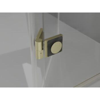 MEXEN/S - Lunar L sprchový kút dvere krídlové ľavá 90 x 70, transparent, zlato kartáčovaná 834L-090-070-55-00-L