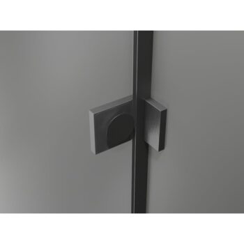 MEXEN/S - Lunar L sprchový kút päťboký krídlový ľavá 100x80, transparent, grafit kartáčovaná 831L-100L-080P-66-00-L